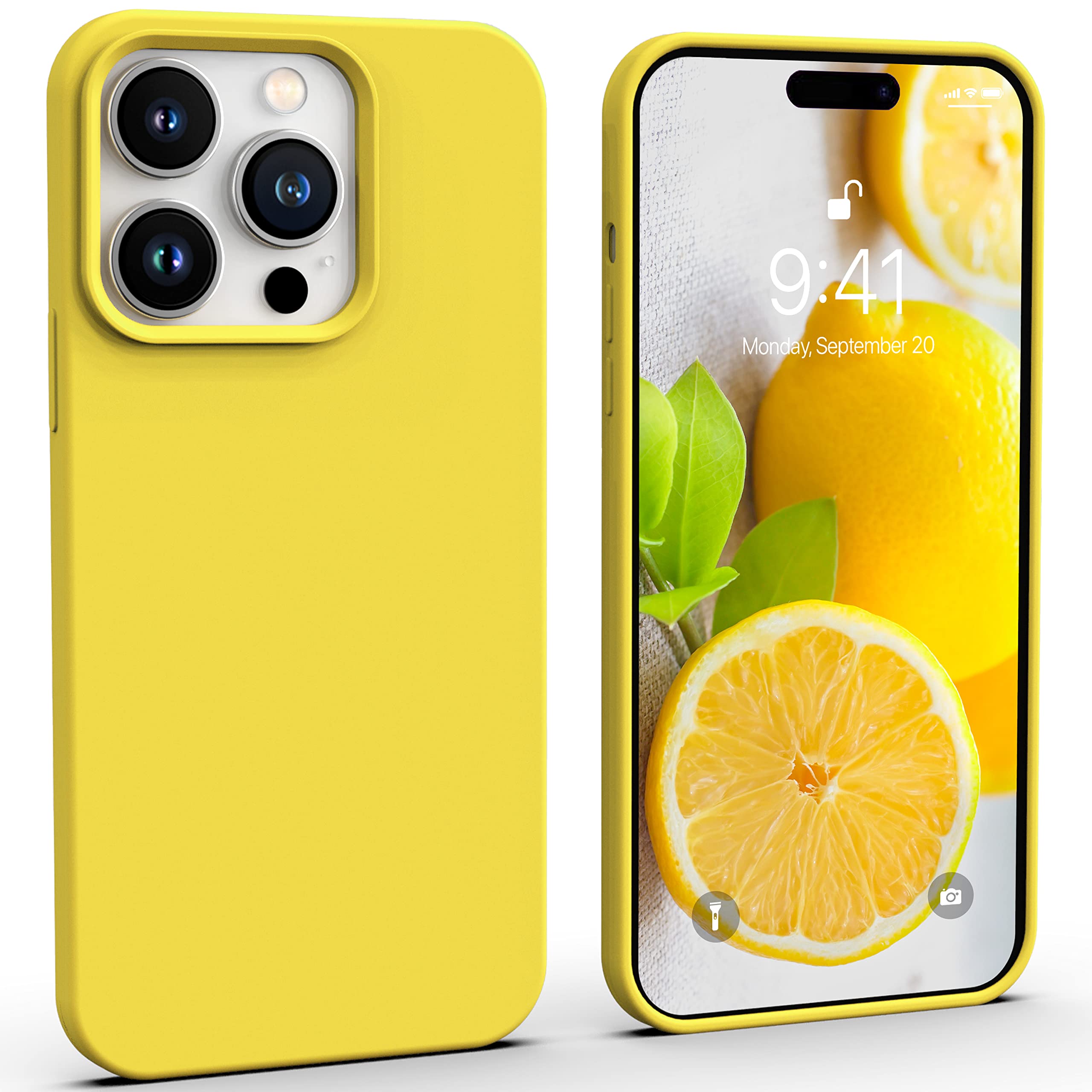 Amazon.com: IceSword iPhone 14 Pro Max Case Yellow, Thin Liquid